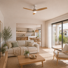 Ventilador de Techo Decovea Brisa 132 — Ultrasilencioso · Luz LED, Mando y Función Verano-Invierno