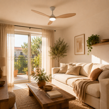 Ventilador de Techo Decovea Terral — Perfil Bajo con Luz LED · Interior y Exterior Cubierto