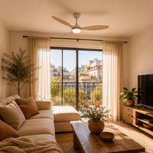 Ventilador de Techo Decovea Terral — Perfil Bajo con Luz LED · Interior y Exterior Cubierto