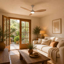 Ventilador de Techo Decovea Terral — Perfil Bajo con Luz LED · Interior y Exterior Cubierto